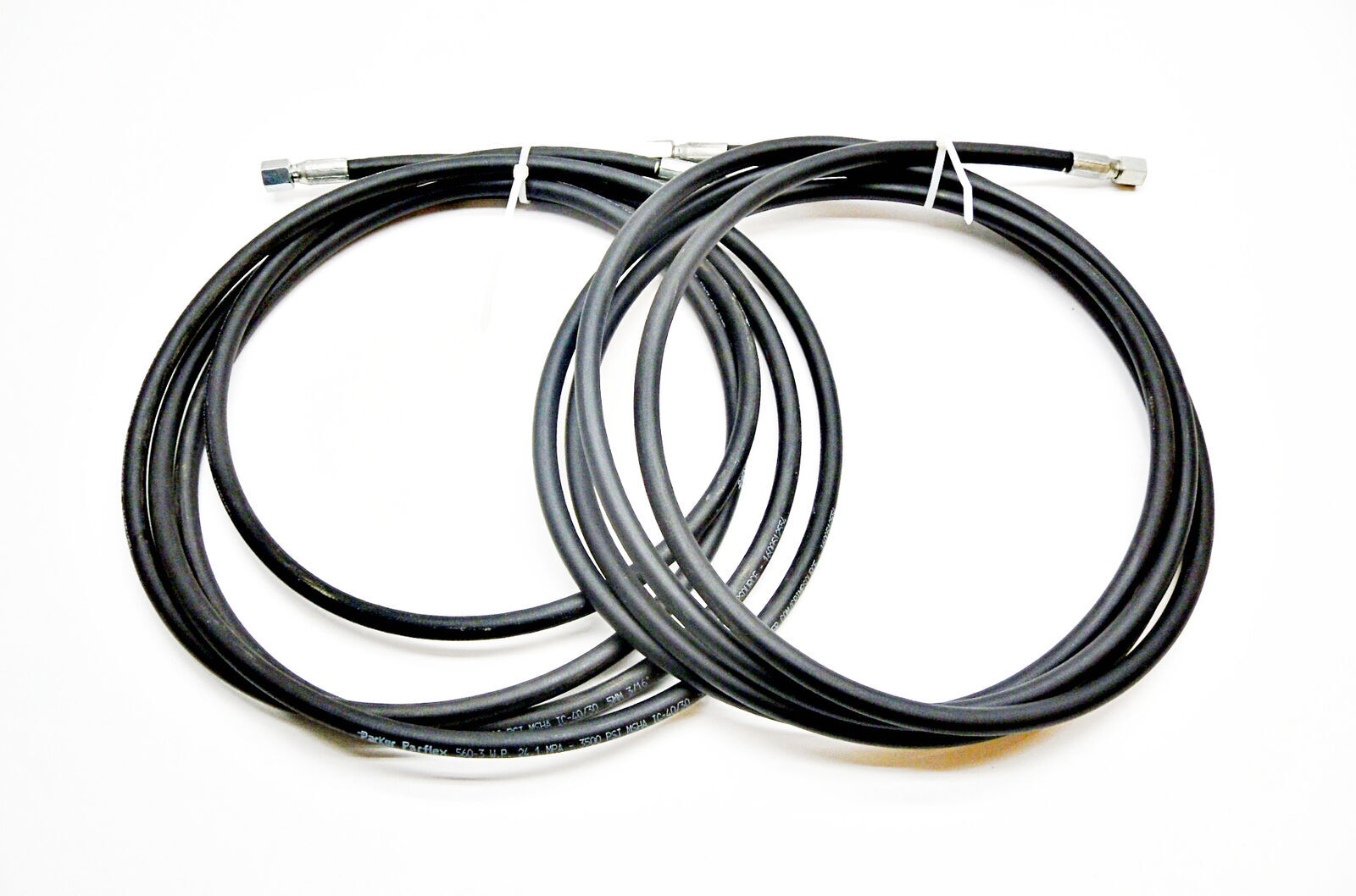 LOT OF 2 NEW PARKER PARFLX 560-3 HYDRAULIC HOSE 3500PSI IC-40/30 5MM 3/16″ 12FT