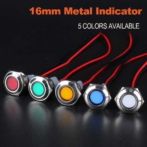 16mm Metal Indicator Light Mounting Hole 5/8 Inch