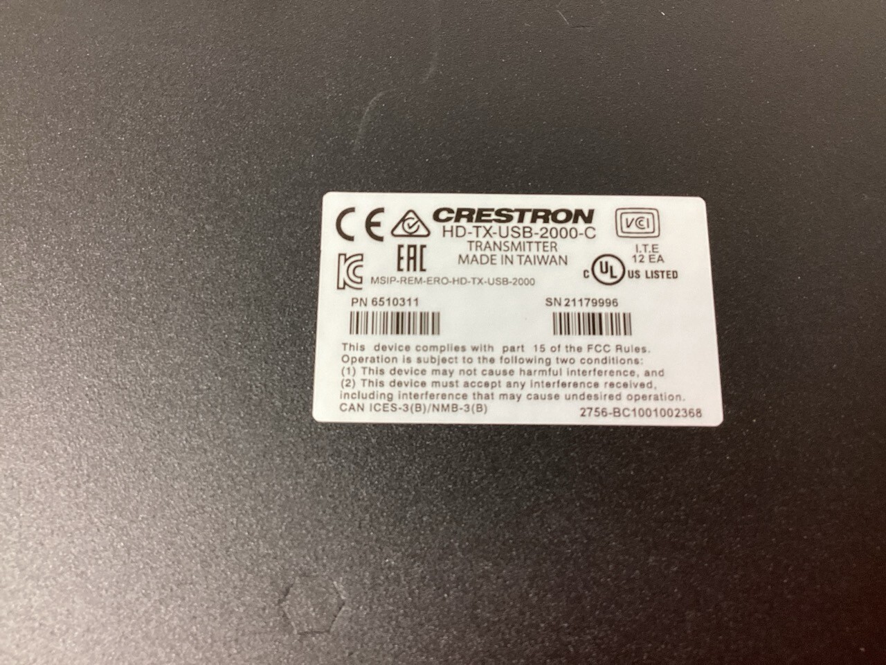 Crestron (HD-TX-USB-2000-C) Transmitter
