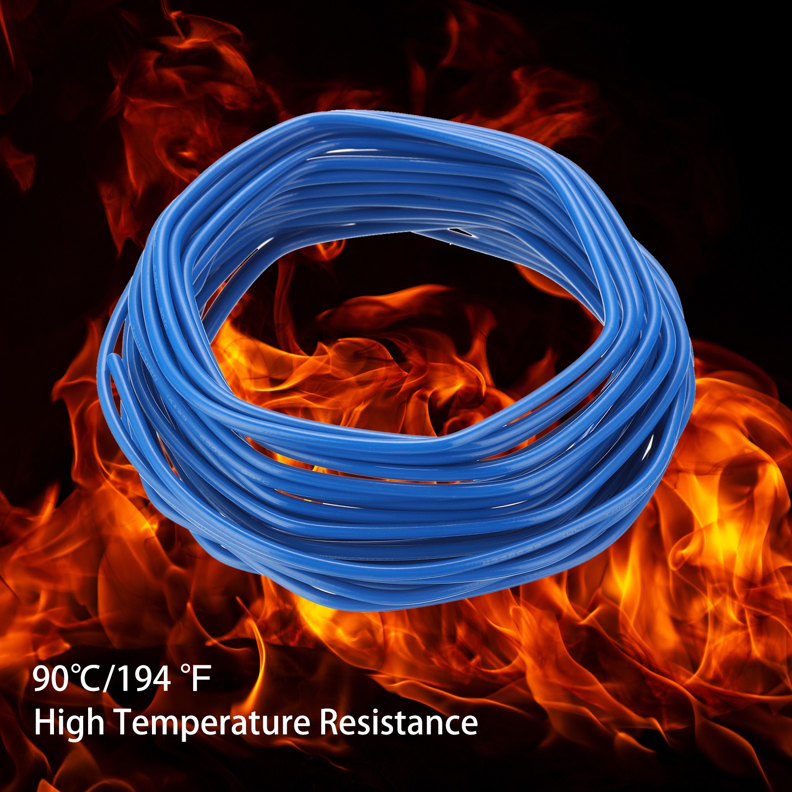 25 Feet Electrical Wire Insulated Solid Copper 12 AWG THHN Wire UL listed,Blue