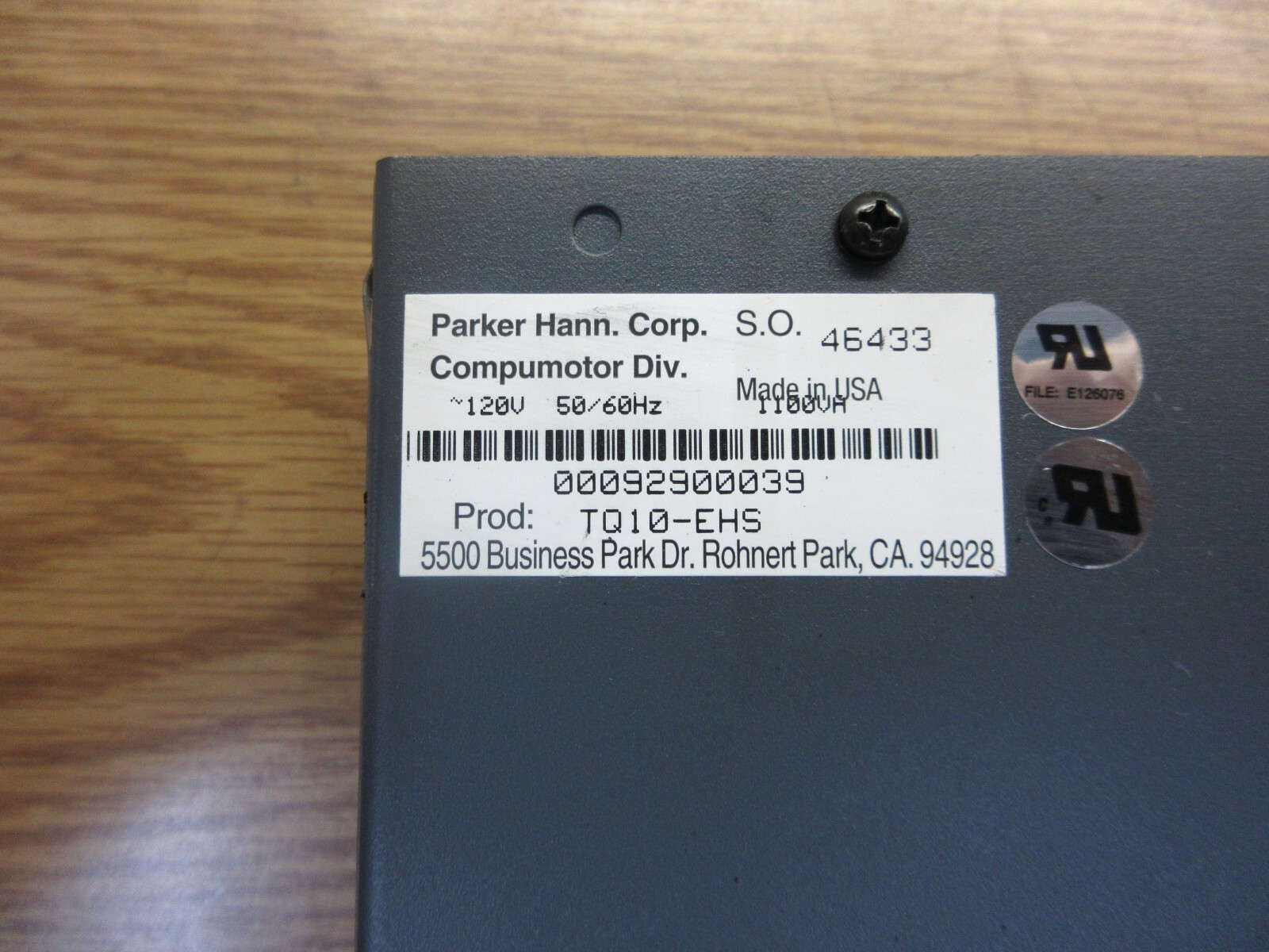 Parker Automation TQ10-EHS TQ10EHS Compumotor Servo Drive 120V