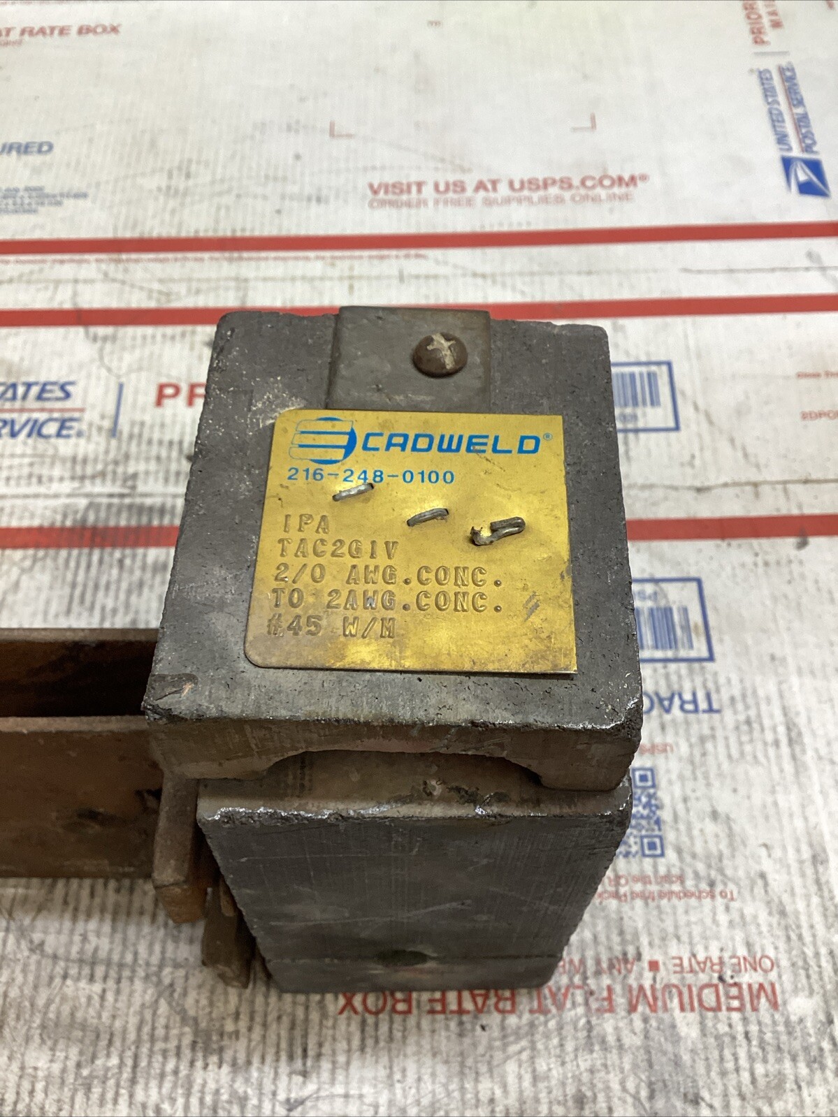 ERICO CADWELD IPA TAC2G1V MOLD 2/0 AWG RUN & TAP 2 AWG #45 CART ED4U 3295