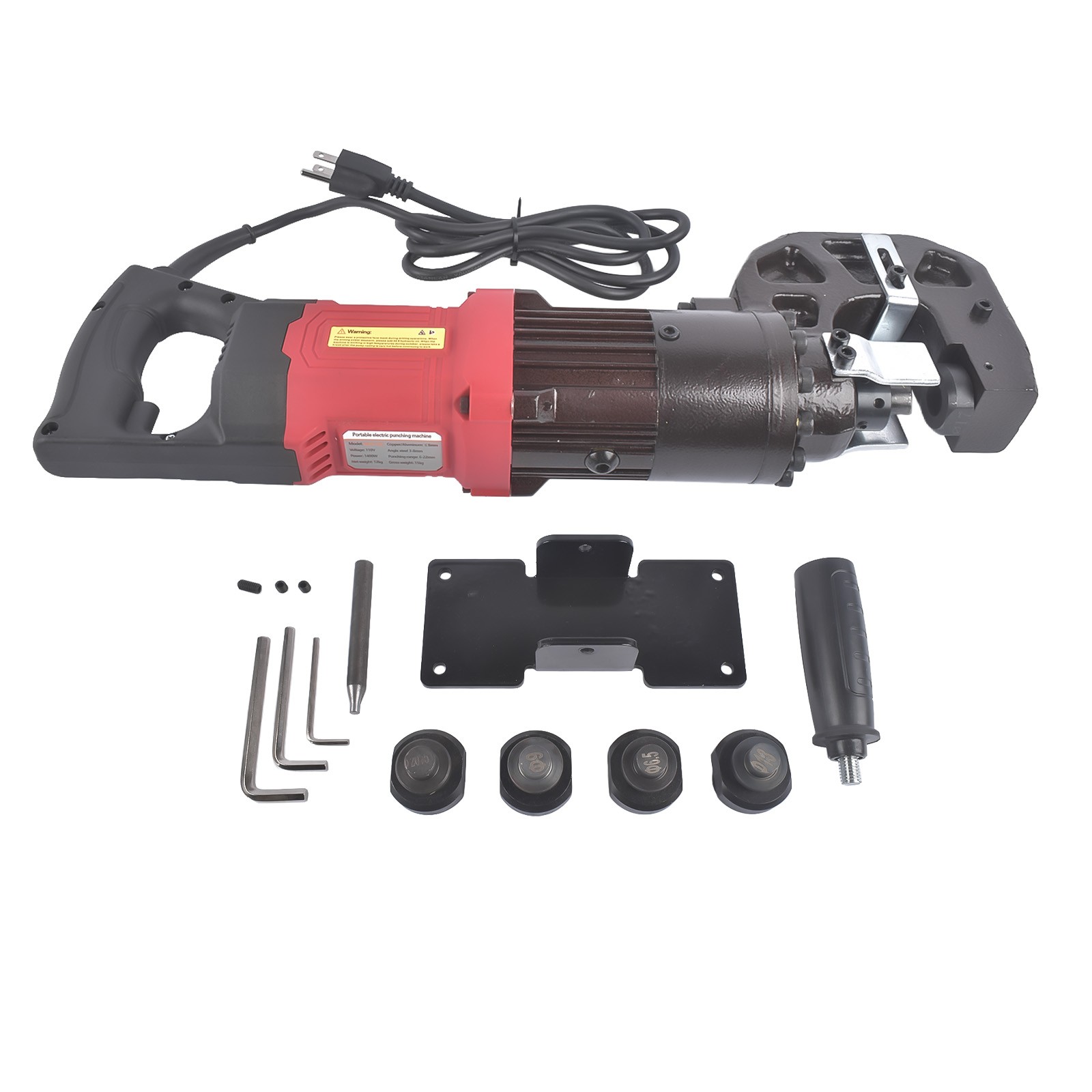 110V 1400W Hydraulic Hole Puncher MHP-20, 22T Heavy Duty Metal Punch New