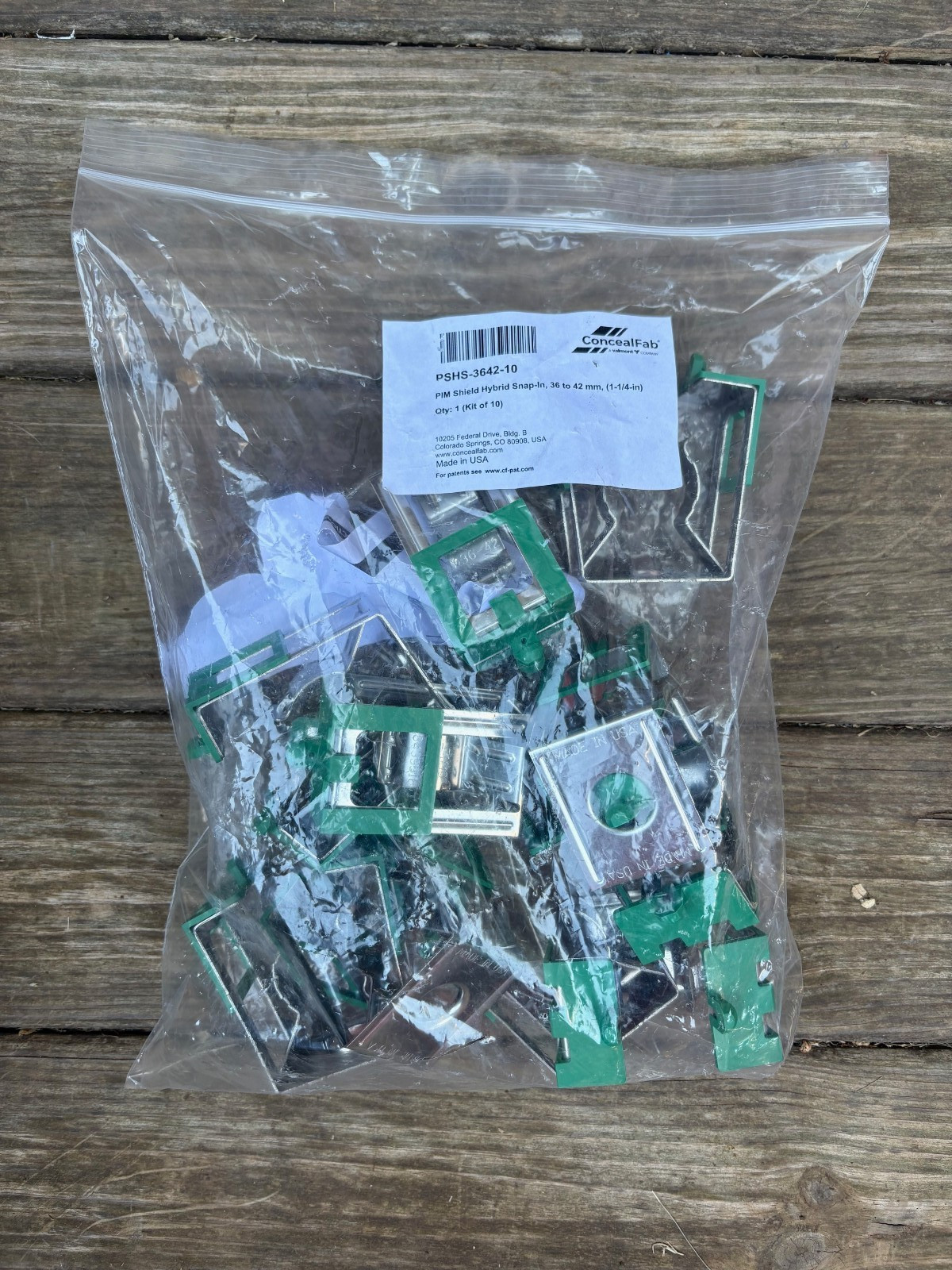 ConcealFab PSHS-3642-10 PIM Shield Hybrid Snap-In, 36 to 42 mm 1-1/4” Qty-2 bags