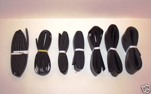 28 Feet 7 Sizes Black Adhesive Lined Shrink Tubing Kit