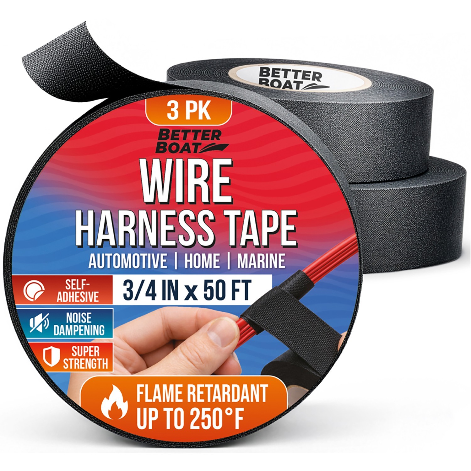 Wire Harness Tape Heat Resistant Tape for Wire Loom Fabric Electrical Tape Wire