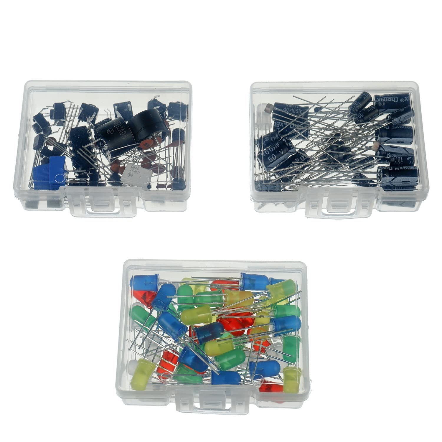 480 Pcs Electronics Component Kit – Power Supply, Jumper Wires, Breadboard for S
