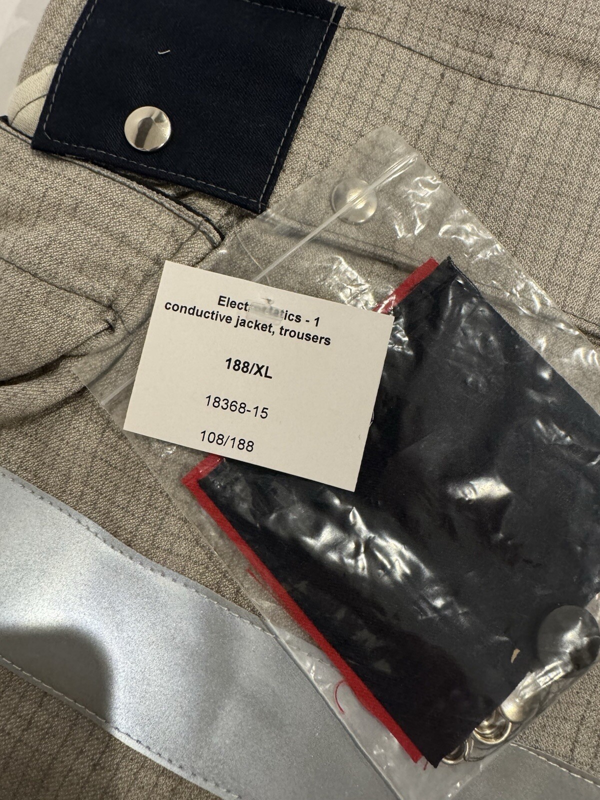 Electrostatics AC Induction Conductive Suit Electrical Safety Jacket Pant 188/XL