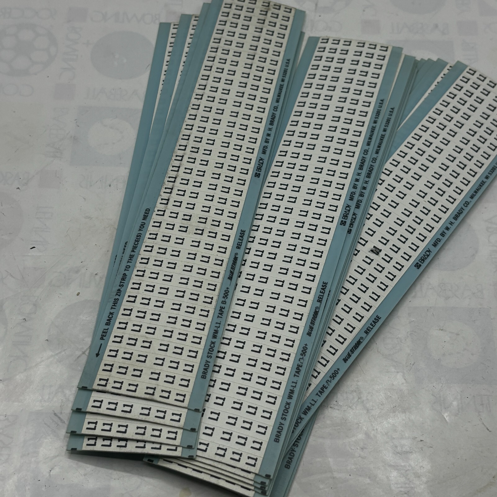 PACK OF 25 BRADY B-500 WIRE MARKER WM-L1 25 CARDS INDUSTRALPRODUCTS ⭐