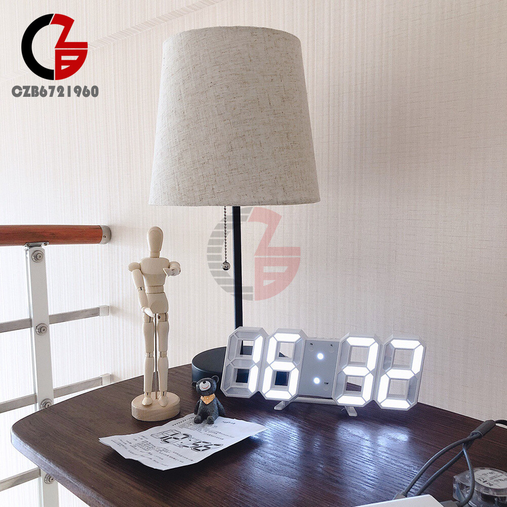 LED Electric Digital Alarm Clock Time/Date/Temperature Display Home Decoration
