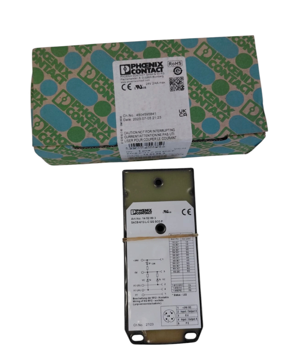 Phoenix Contact SACB-6/12-L-C GG SCO P Sensor Actuator Box 1452893 6-Port