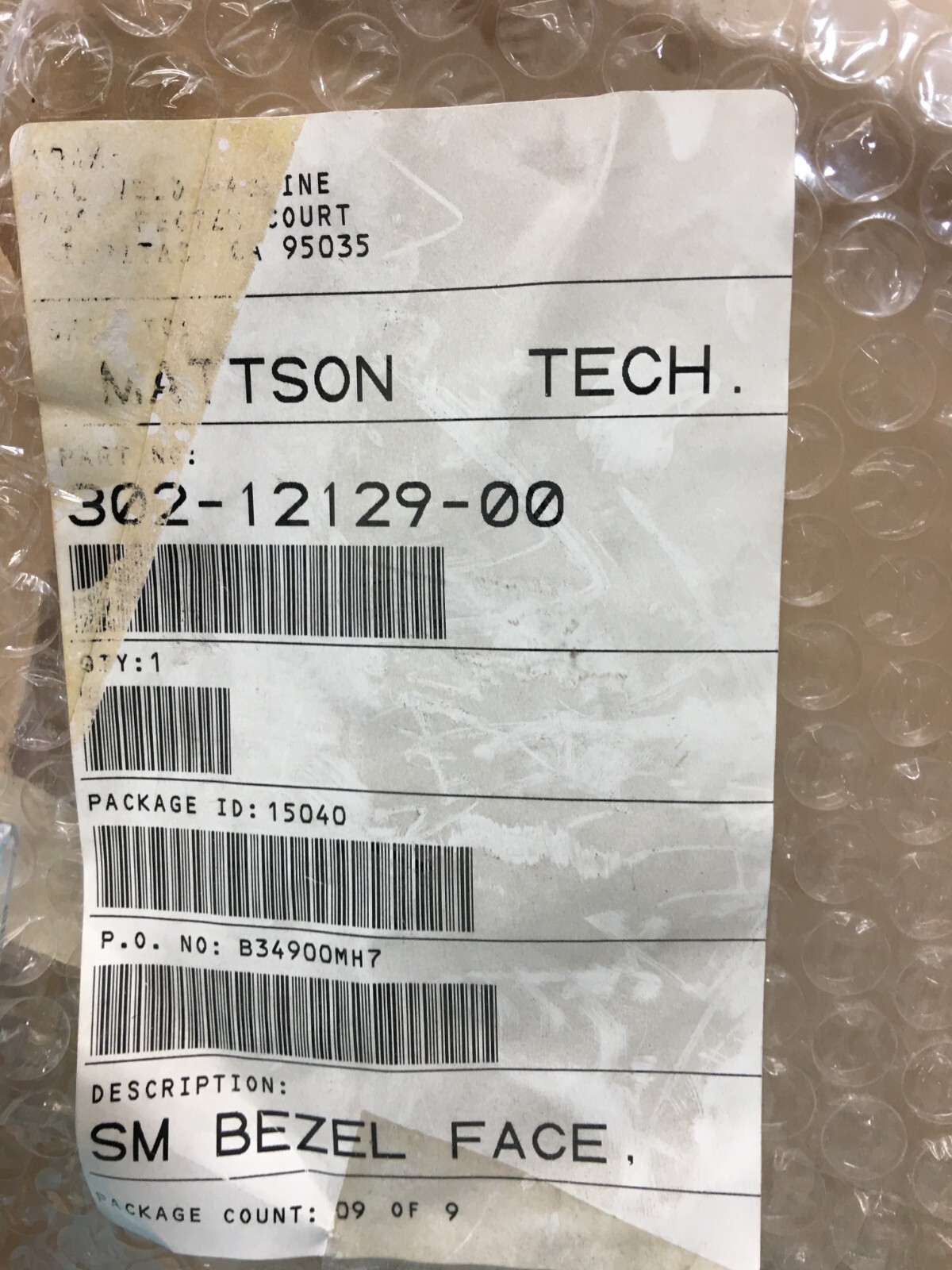 MATTSON TECHNOLOGY 302-12129-00 BRACE, MONITOR, 154050