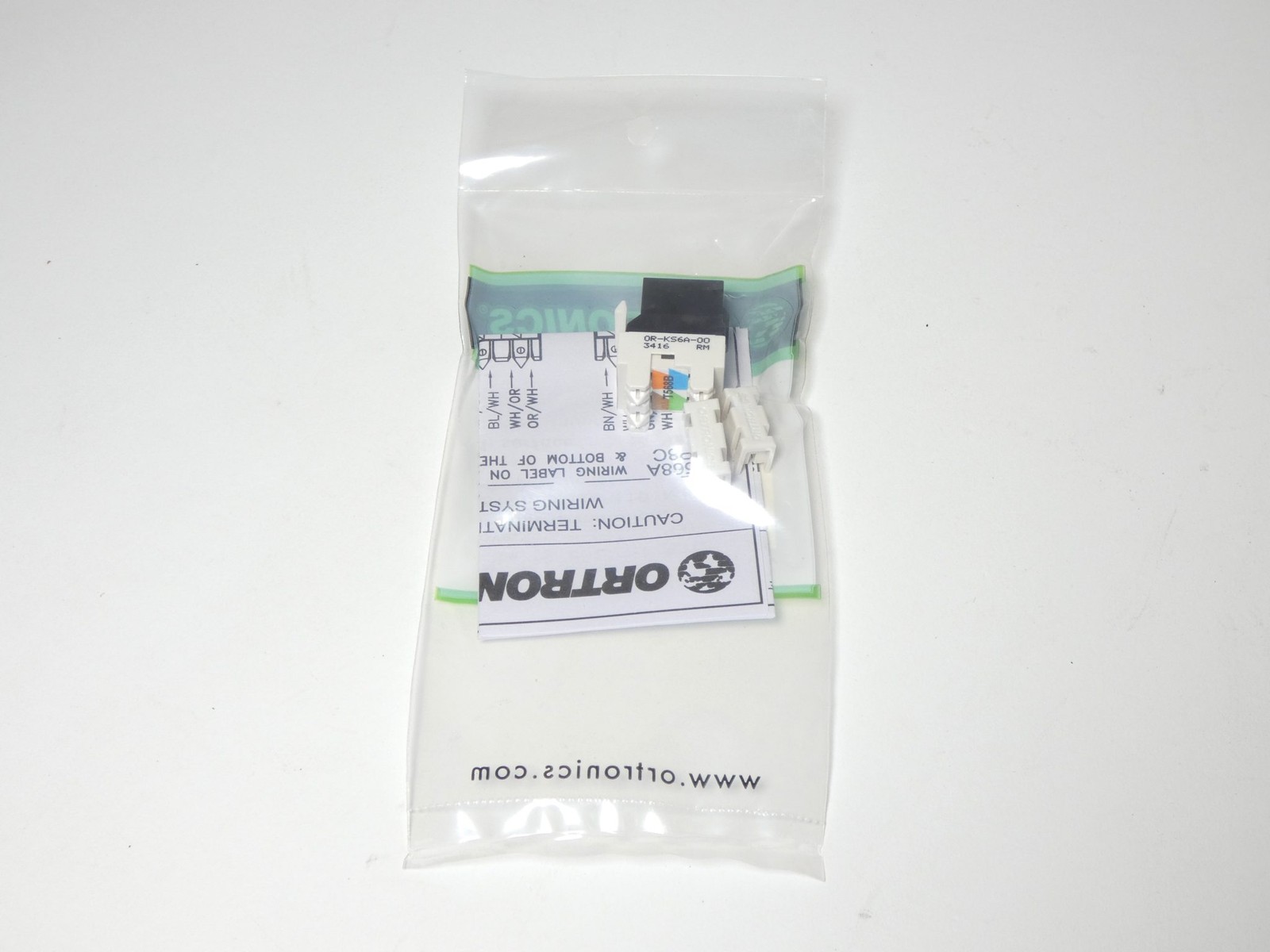 *Box of 20* Ortronics OR-KS6A-00 Cat6 Keystone Jack Module Black – NEW Surplus!