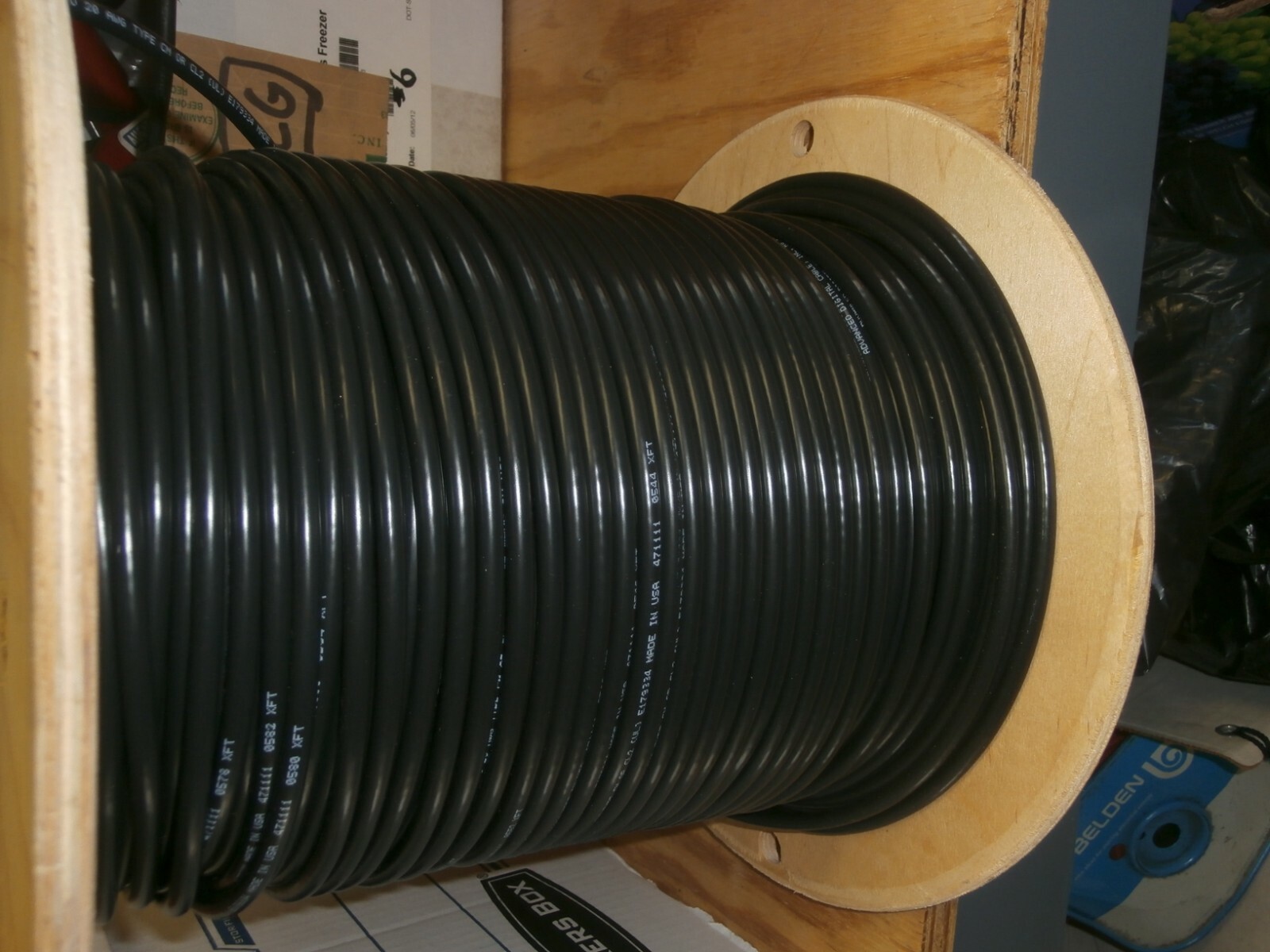 25 FT RG59U COAXIAL CABLE 75 OHM 20 AWG SOLID CENTER 95% BRAID SHIELD,USA,NOS