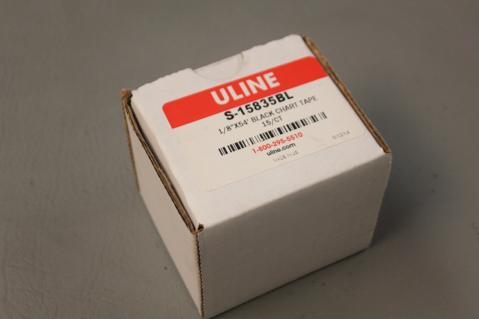 NEW ULINE S-15835BL 1/8X54 BLACK CHART TAPE