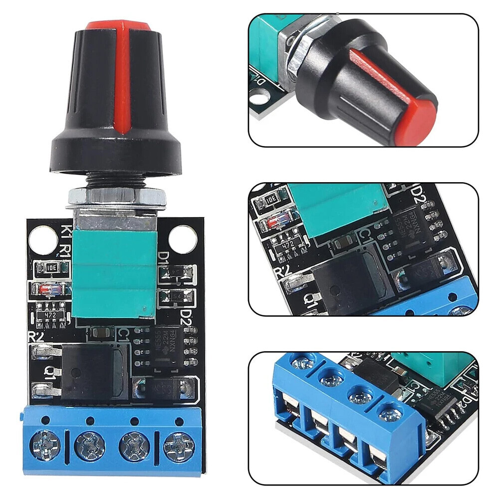 5PCS Voltage Regulator PWM DC Motor Speed Controller 5V 12V 10A LED Dimmer