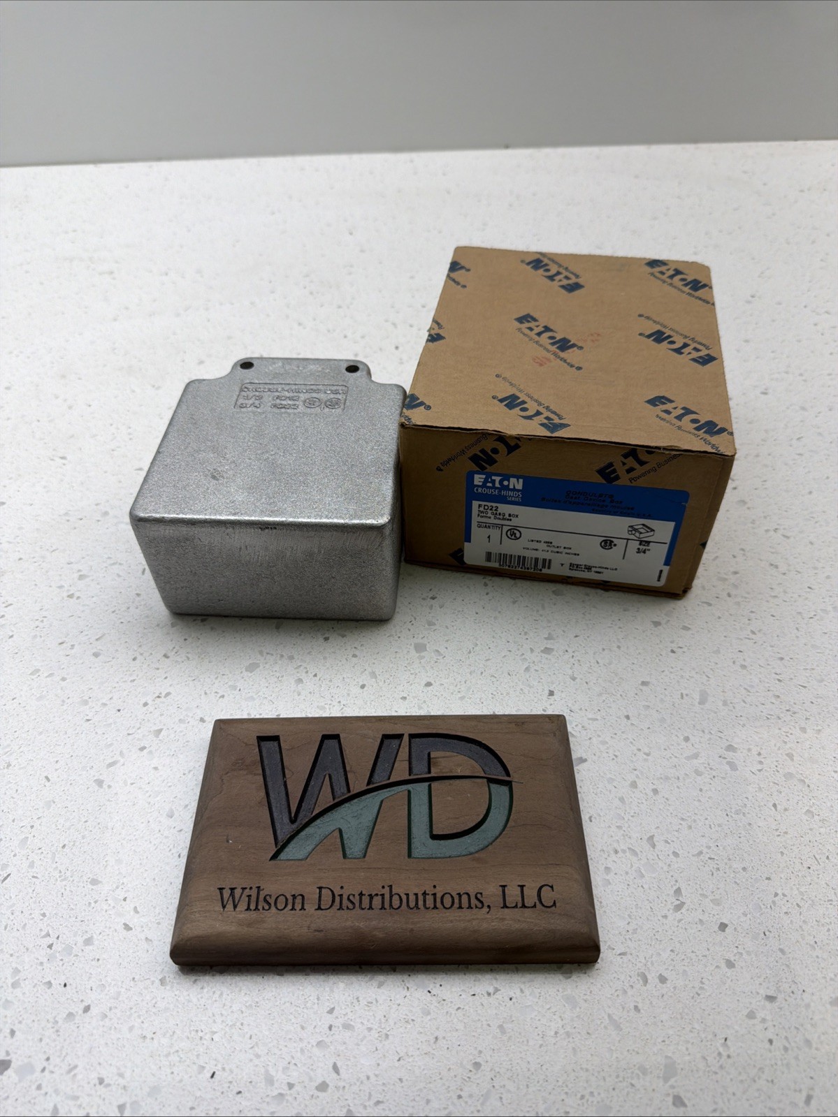NIB – Crouse Hinds – FD22 – Two-Gang, 3/4″ Device Box Made Of Feraloy Iron Alloy