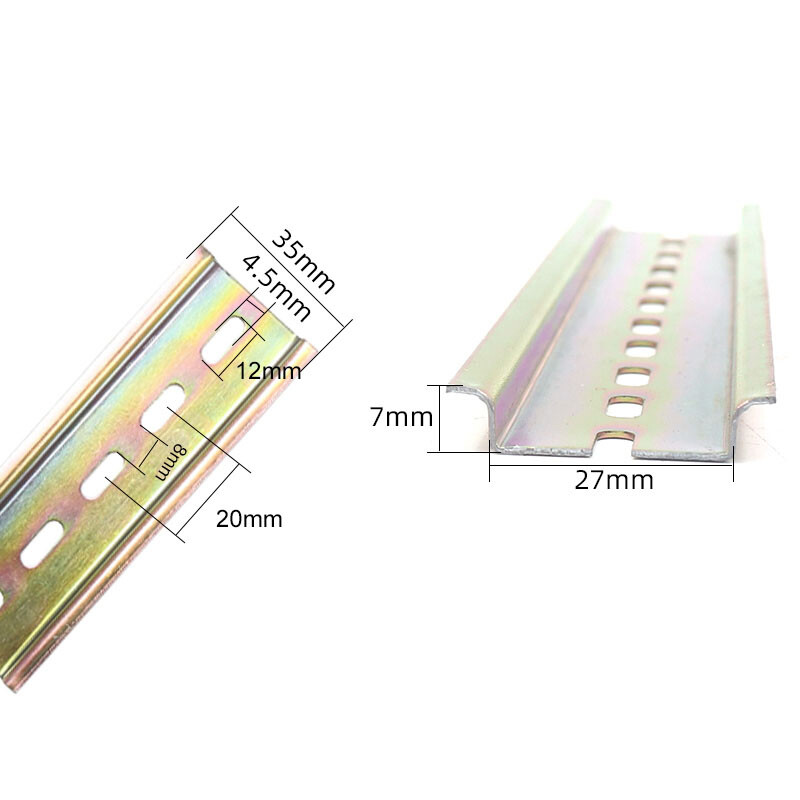 35mm DIN Rail Slotted Top Hat Slotted Zinc Plated 85-380mm For Circuit Breaker