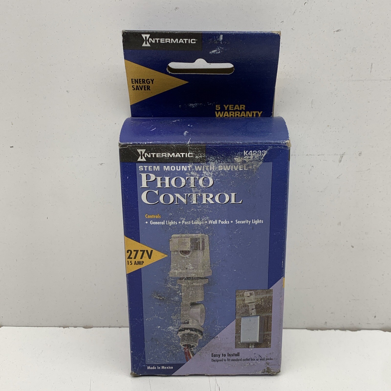 Intermatic K4233 Stem Mount w/Swivel 277V Thermal Photocontrol 277-VOLT ONLY