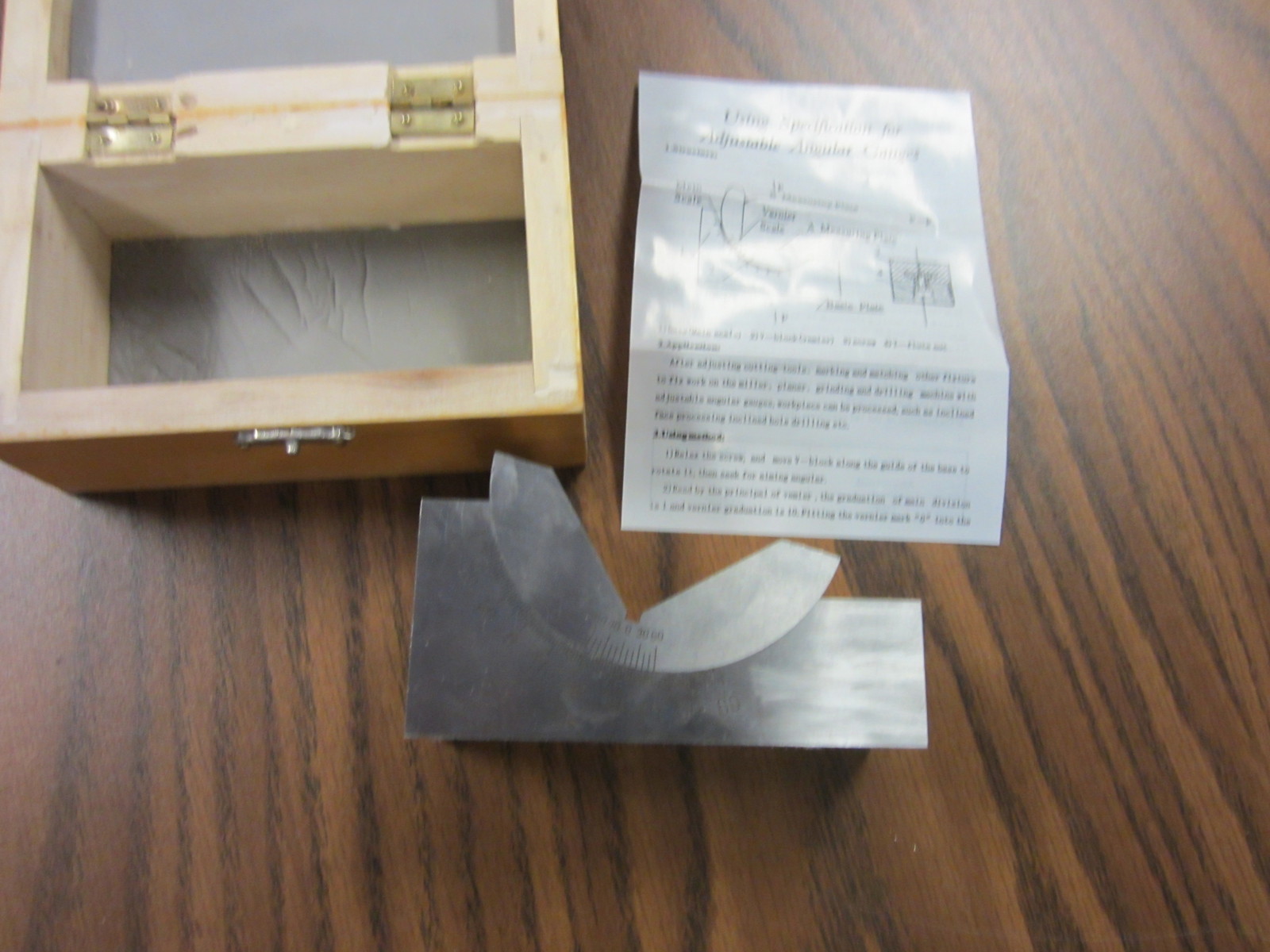 Adjustable Angular Gage, Adjustable Angle Block, 4x2x1-3/16″, 0-60 degree 725B