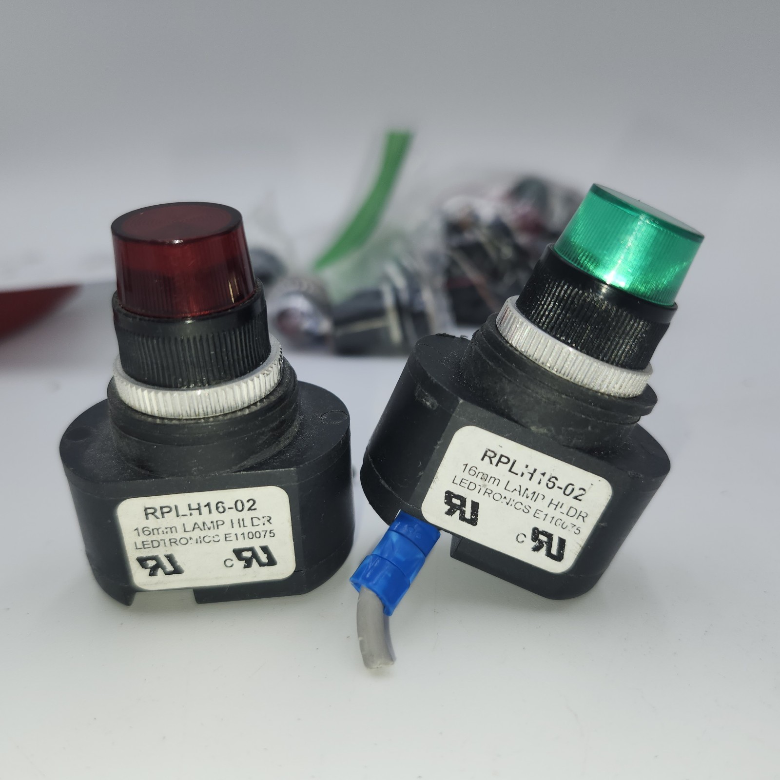 LEDTRONICS RPLH16-02 16MM LAMP 16mm Green & Red LED Panel Mount Indicator Light