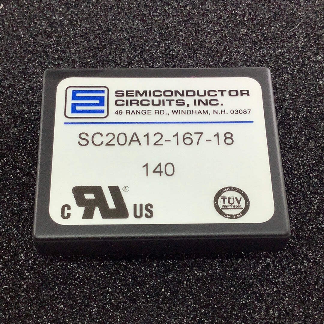 SC20A12-167-18 – SEMICONDUCTOR CIRCUITS – DC-DC INPUT 9-36V OUTPUT 12V 1.67AMP