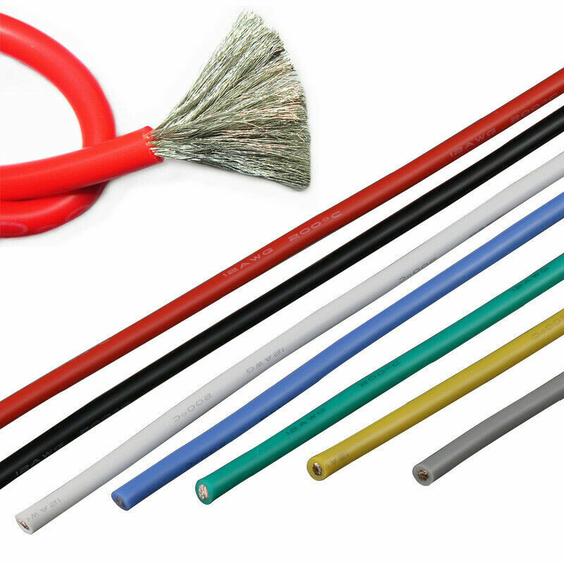30/28/26/24/22/20/18/16awg Flexible Stranded Silicone Line 10 Color Mix Wire Kit