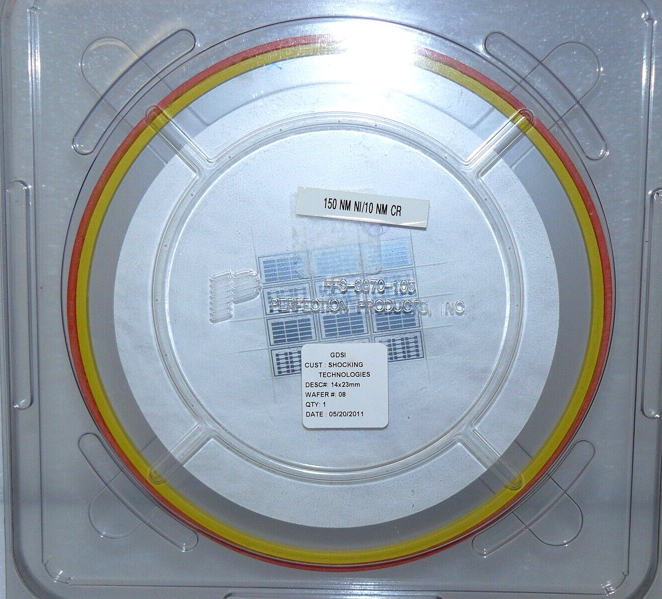 GDSI 150 NM NI/10 NM CR Semiconductor Diced Silicon Wafer 14x23mm New