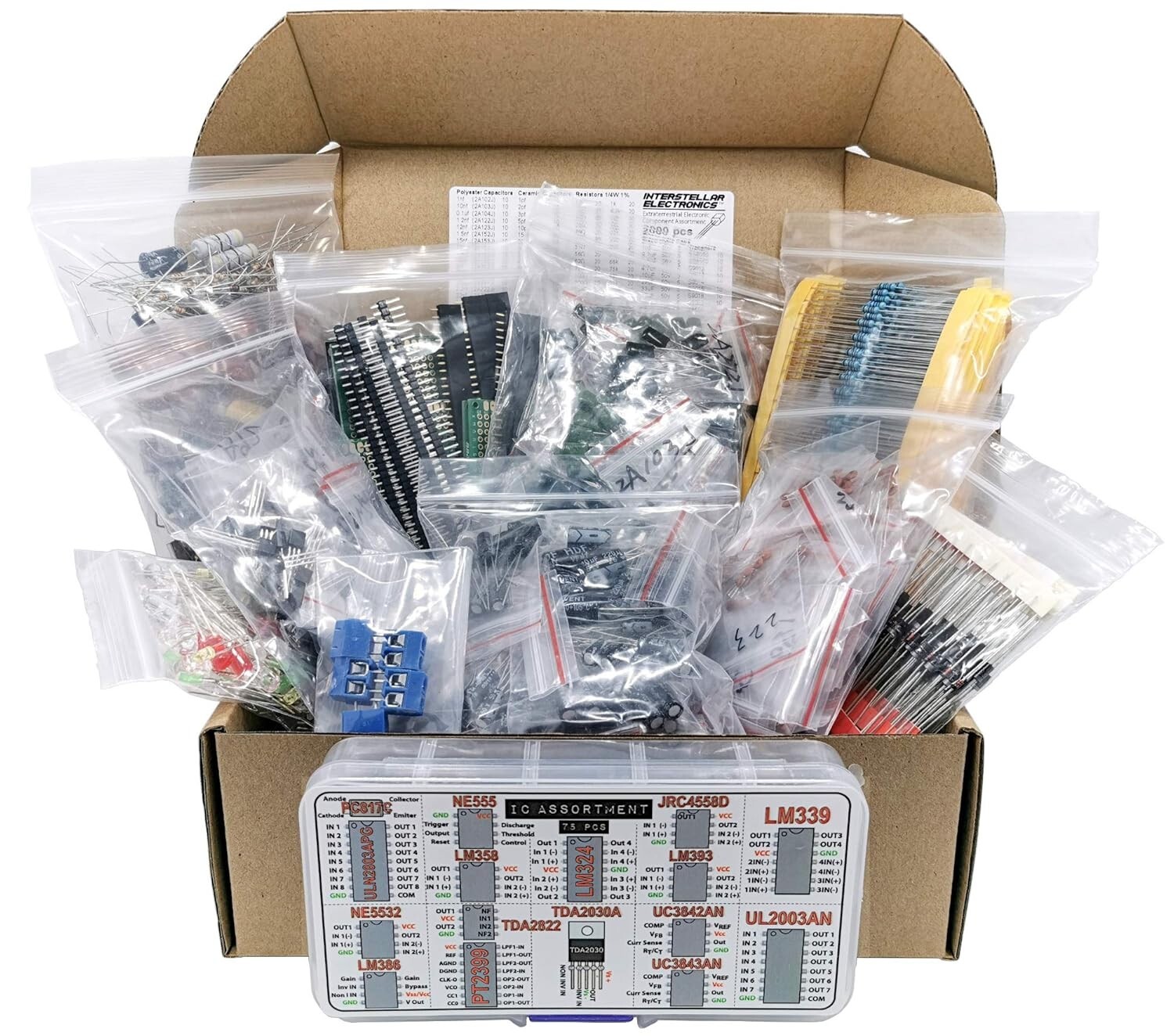 2200 pcs Premium Assorted Electronic Components Kit – Perfect for DIY Projects