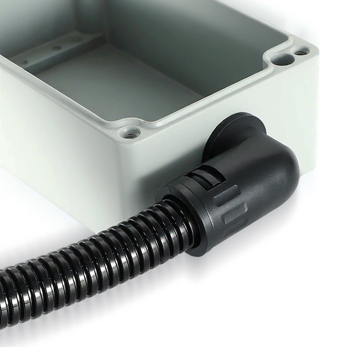 Nylon Corrugated Conduit 90° Elbow Connector Fitting For Corrugated Cable Tubing