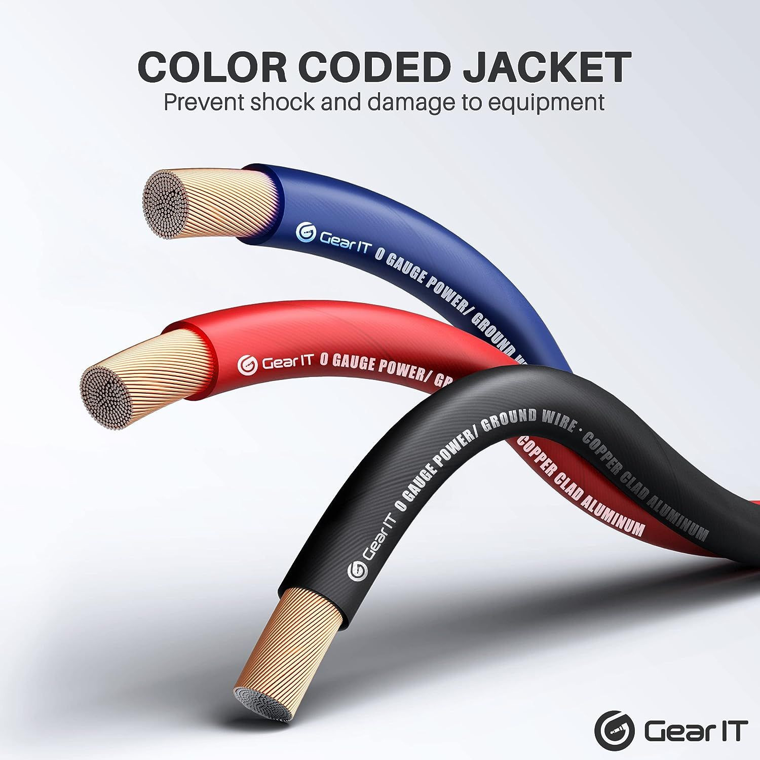 GearIT 1/0 Gauge Wire (25ft Each – Black/Red – 25ft Each,
