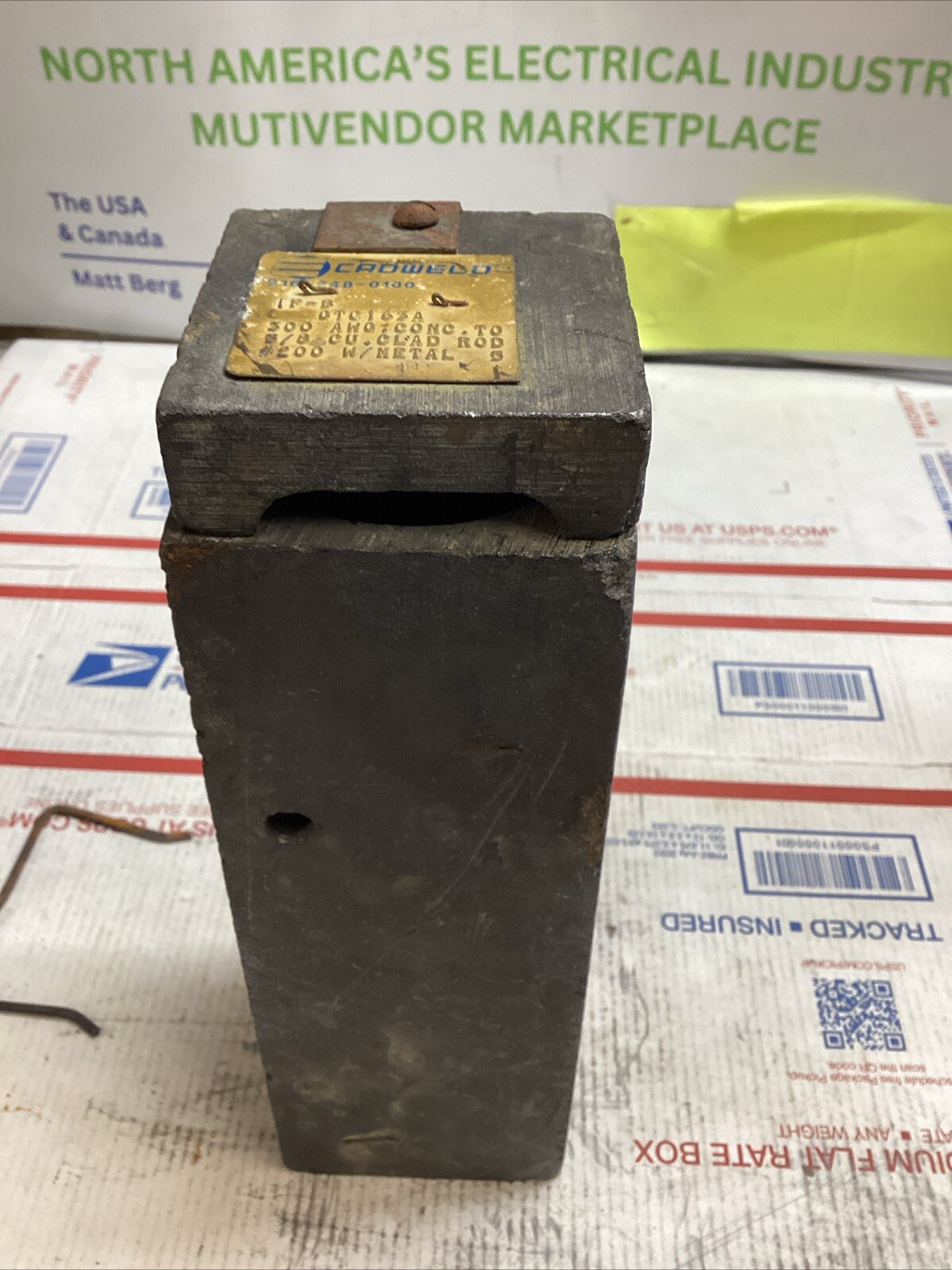 ERICO CADWELD GTC163A MOLD 300 AWG 5/8 CU RUN & TAP #200 CART ED4U 3295