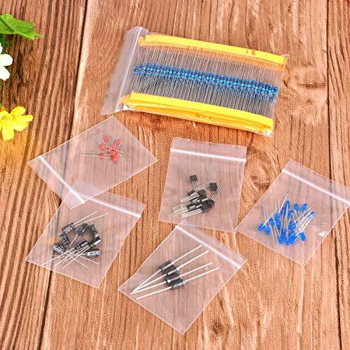 Electronic Component Assortment Kittotal 1390 Pcs Resistors Electrolytic Capac