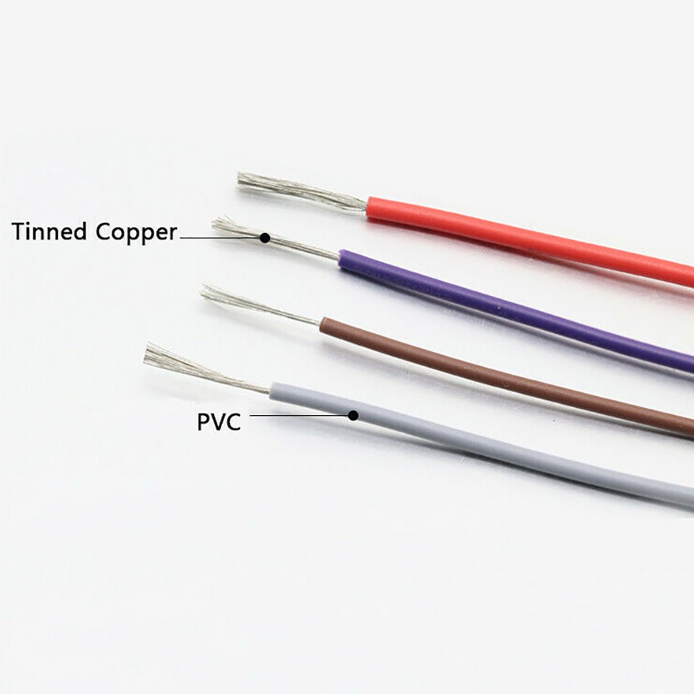 UL1007 16 AWG-30 AWG 12 Colors Flexible Electronic Wire Stranded Cable 300 Volt