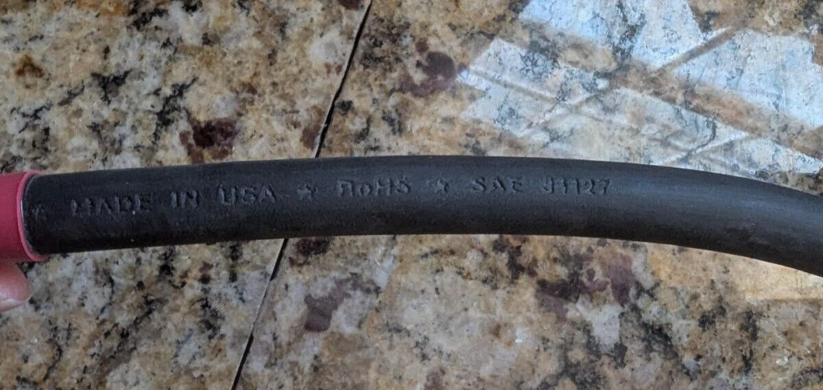 SAE J11127 2/0 AWG 00 Gauge Copper Battery Cable Wire AUTO,RV, Solar