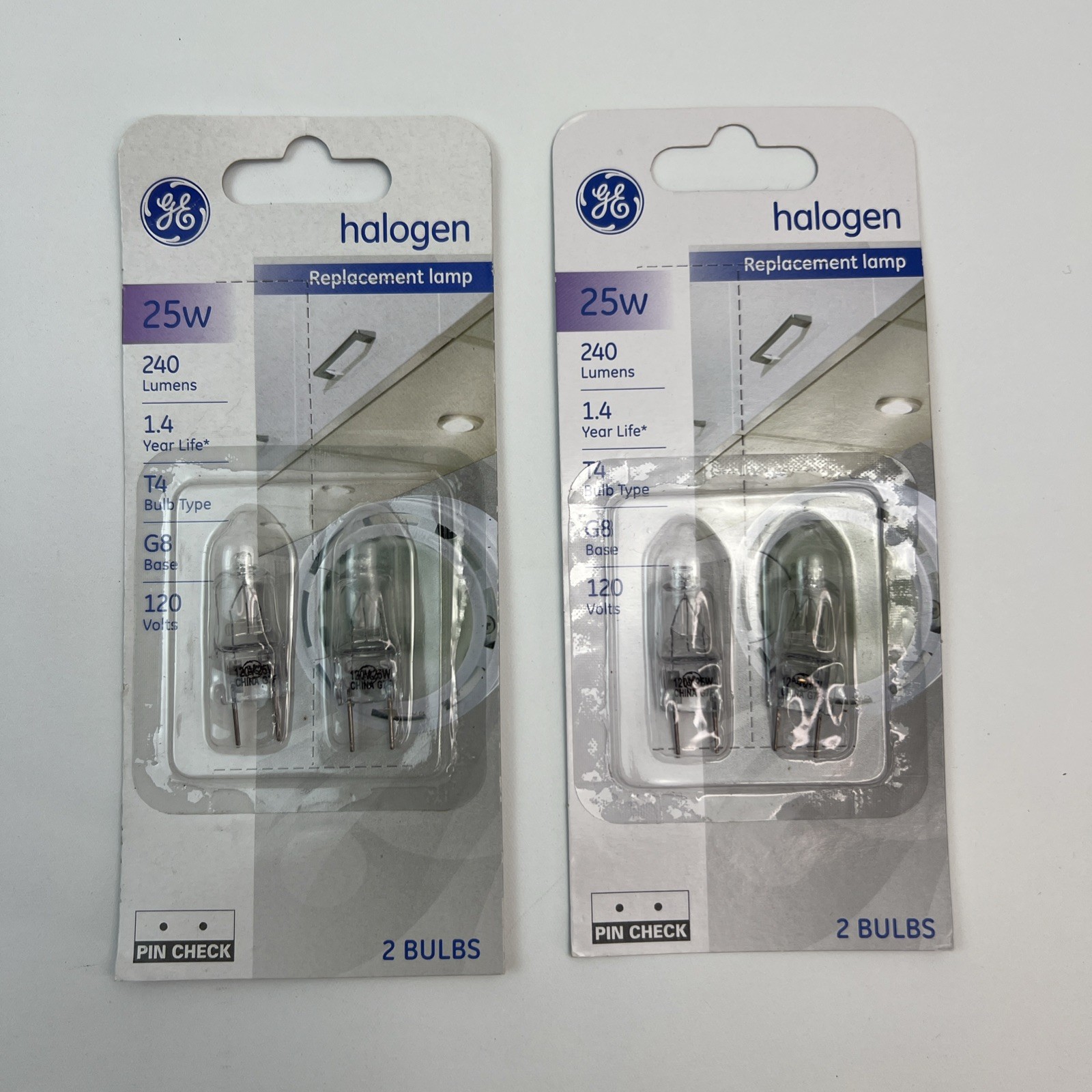 25-Watt T4 Quartz Halogen Replacement Light Bulb 4 Pack 84886 120v 240 L Sealed
