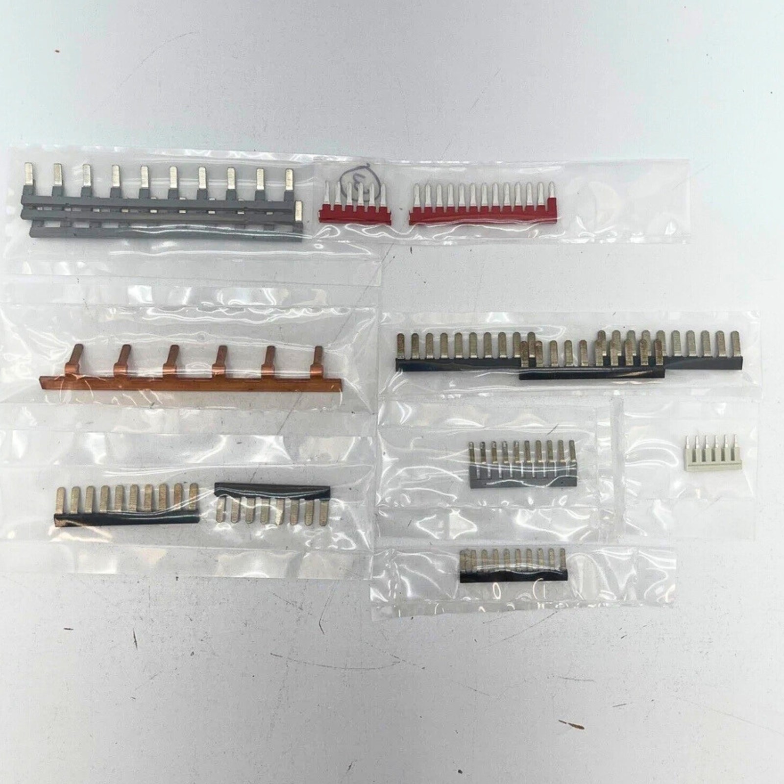Mixed Lot of 5–10 Pole Push-In Jumper Bars New Open Box Terminal Block Connector