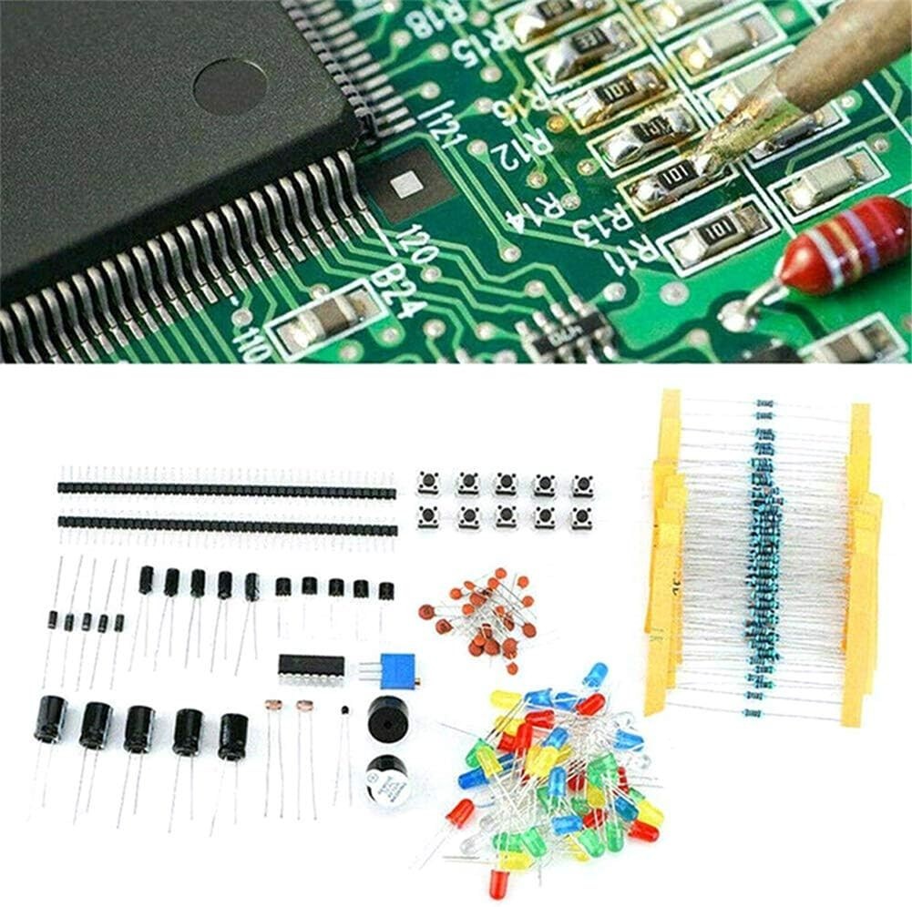 Electronic Components Kit Assortment Resistors 1818PCS LED Capacitors Diodes