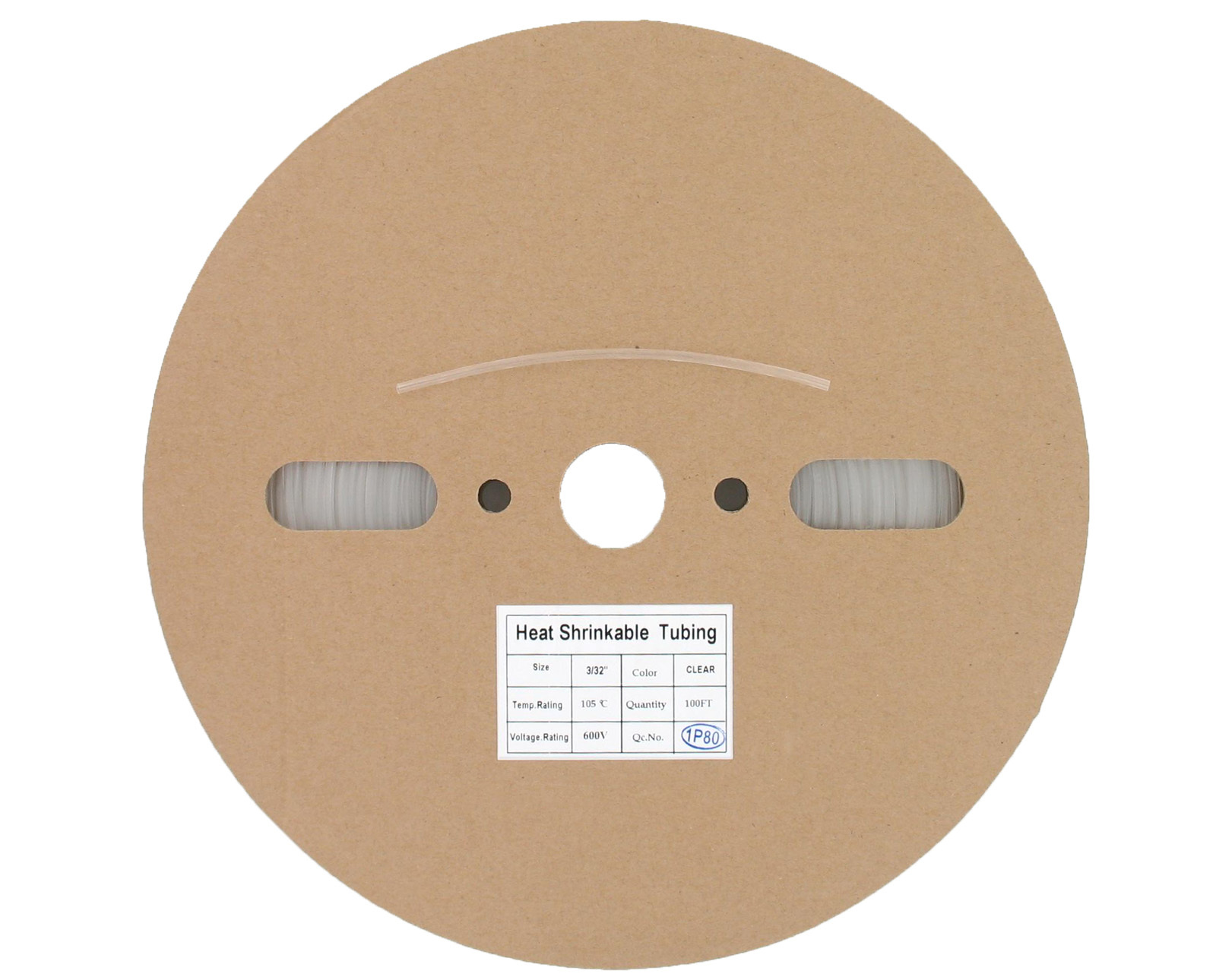 100 Ft 3/32″ ID (2.4mm) Clear Polyolefin 2:1 Heat Shrink Halogen-Free RoHS UL