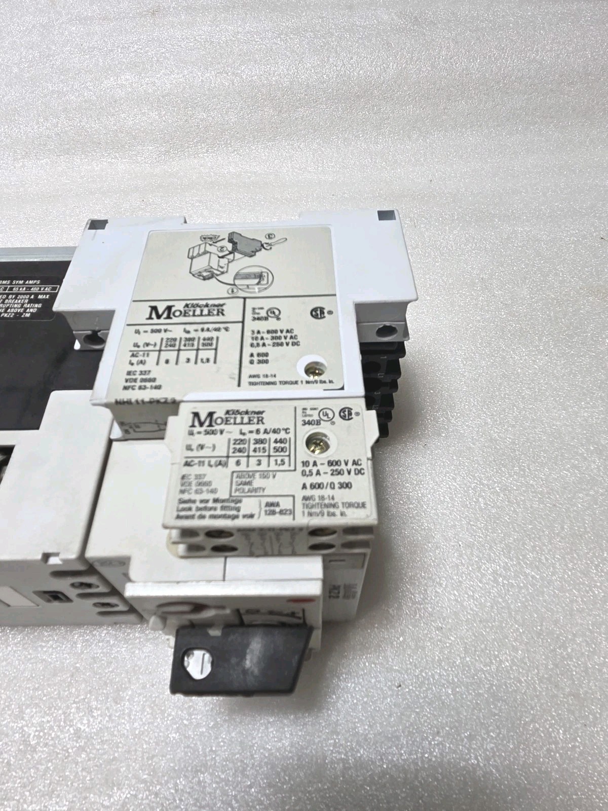 Klockner Moeller S-PKZ2,  ZM-1,0-PKZ2,PKZ2 Combination Starter Motor Protector