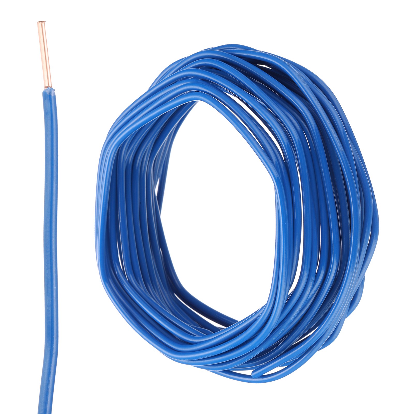 25 Feet Electrical Wire Insulated Solid Copper 12 AWG THHN Wire UL listed,Blue