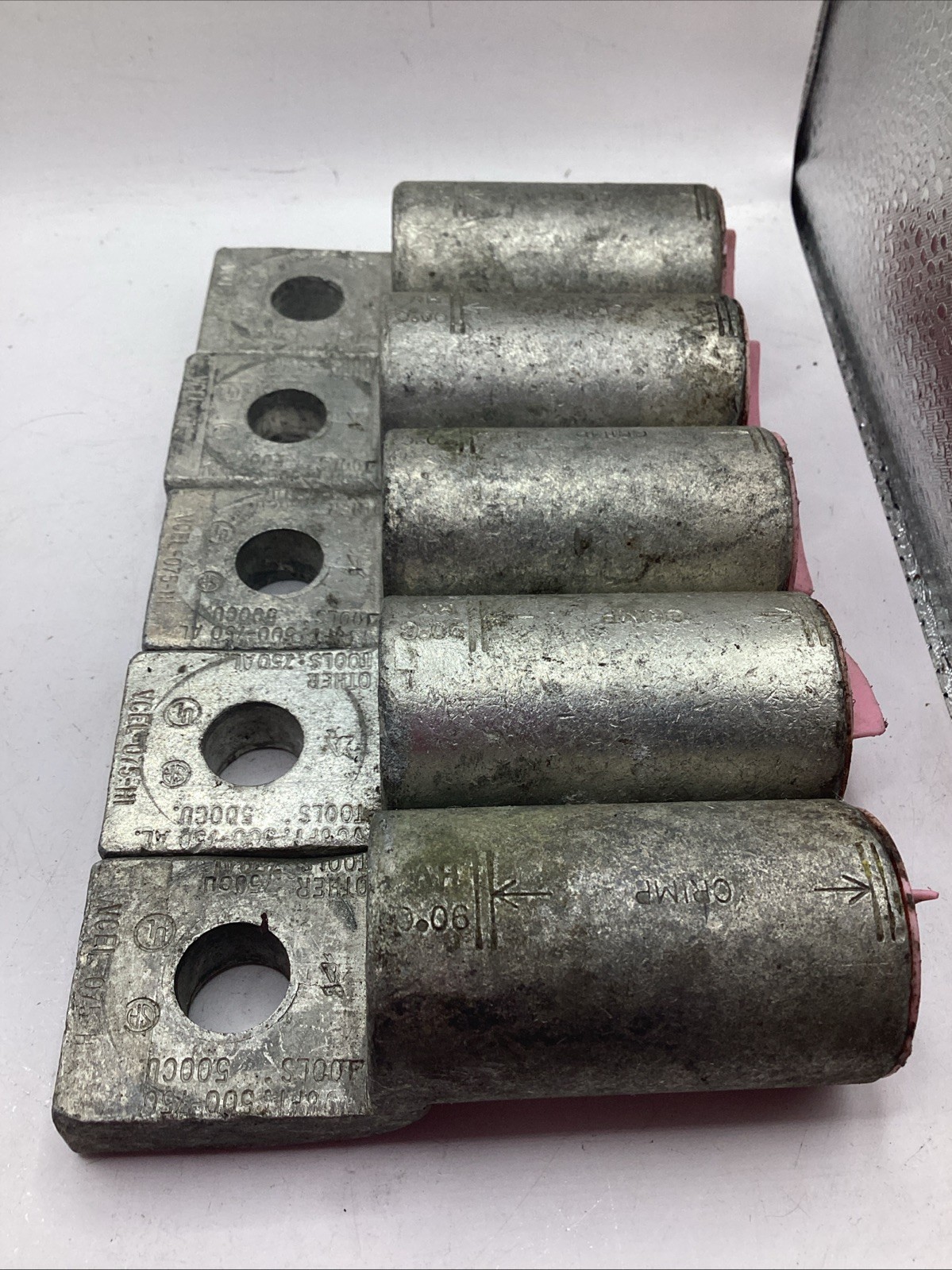 Lot Of 5 Hubbell VCEL-075-H1 1-Hole Compression Lug Terminal 500CU