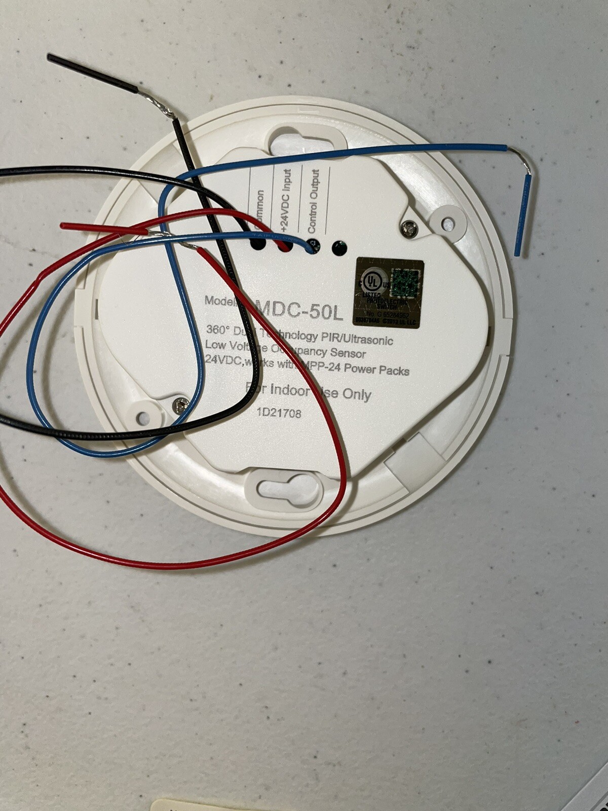 MDC-50L-W 360 degree Dual-Technology PIR/Ultrasonic Low Voltage Occupancy Sensor