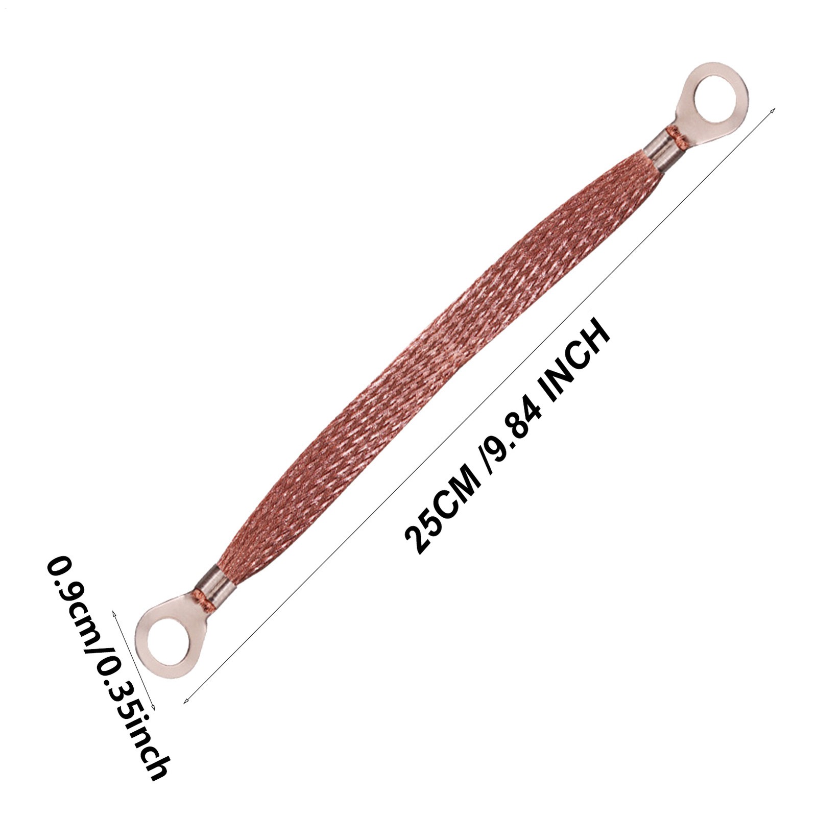 3Pcs Auto Car Universal Braided Cable Engine Ground Wire Grounding Copper Strap