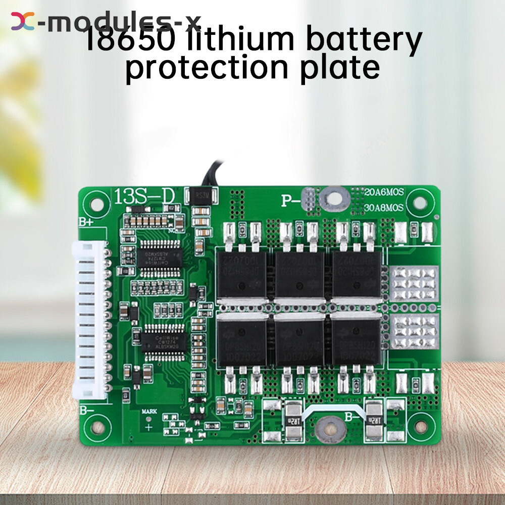 13S 48V 20A 30A Same Port Battery Protection Board for 18650 Li-ion Battery