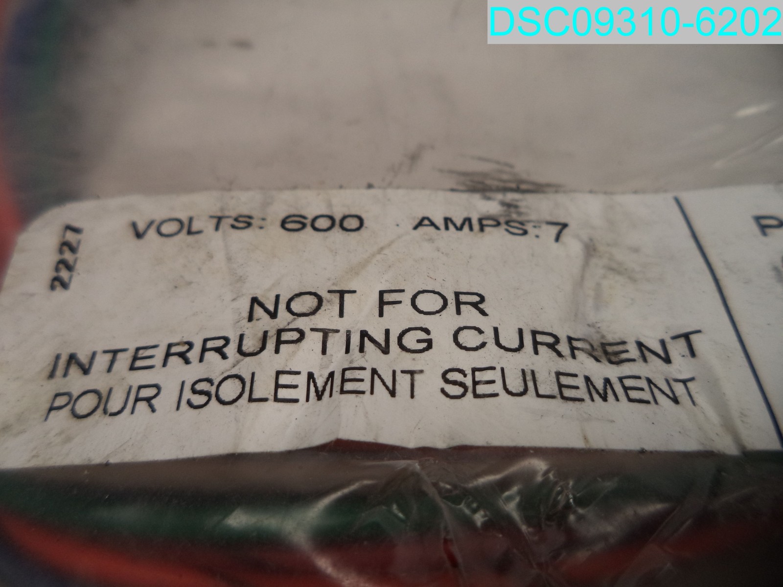 Eaton 12-Pin 600 Volts 7 Amps Electrical Cable Wiring Harness 5041493B06
