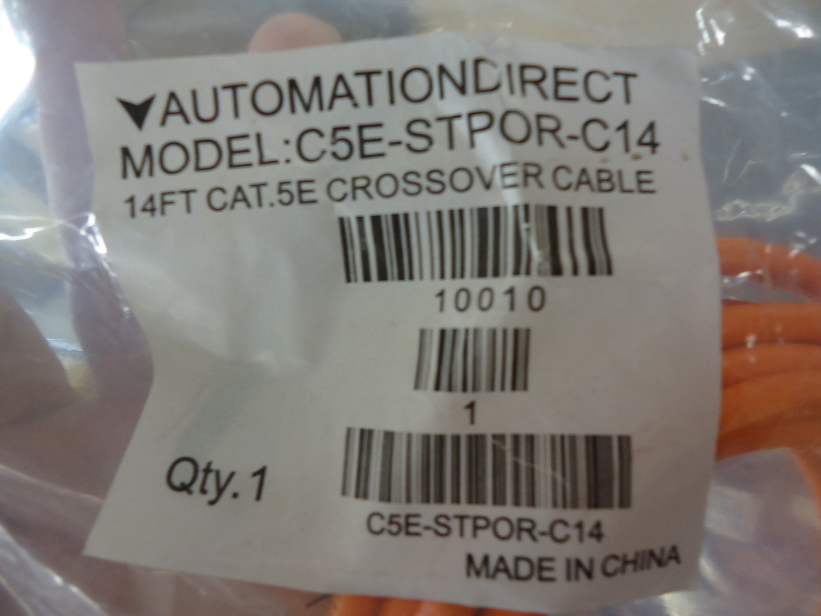 C5E-STPOR-C14 Automation Direct 14FT CAT.5E CROSSOVER CABLE Brand New!
