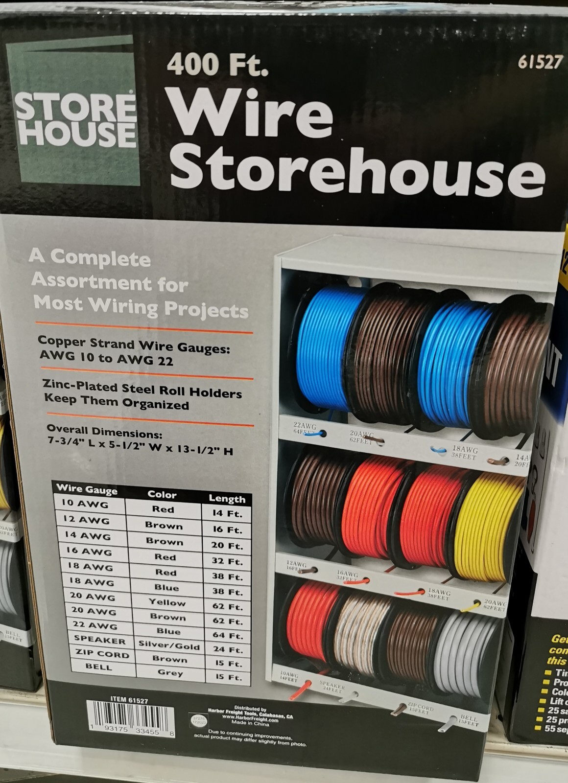 400 FT Electrical Copper Wire Storehouse Electric Wiring Spool Rolls AWG 10 – 22
