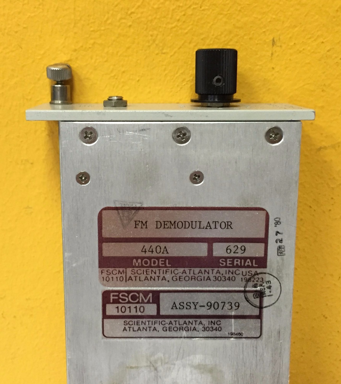 Scientific Atlanta 440A, 50 kHz to 2 MHz, RF Demodulation Module, for 410WA