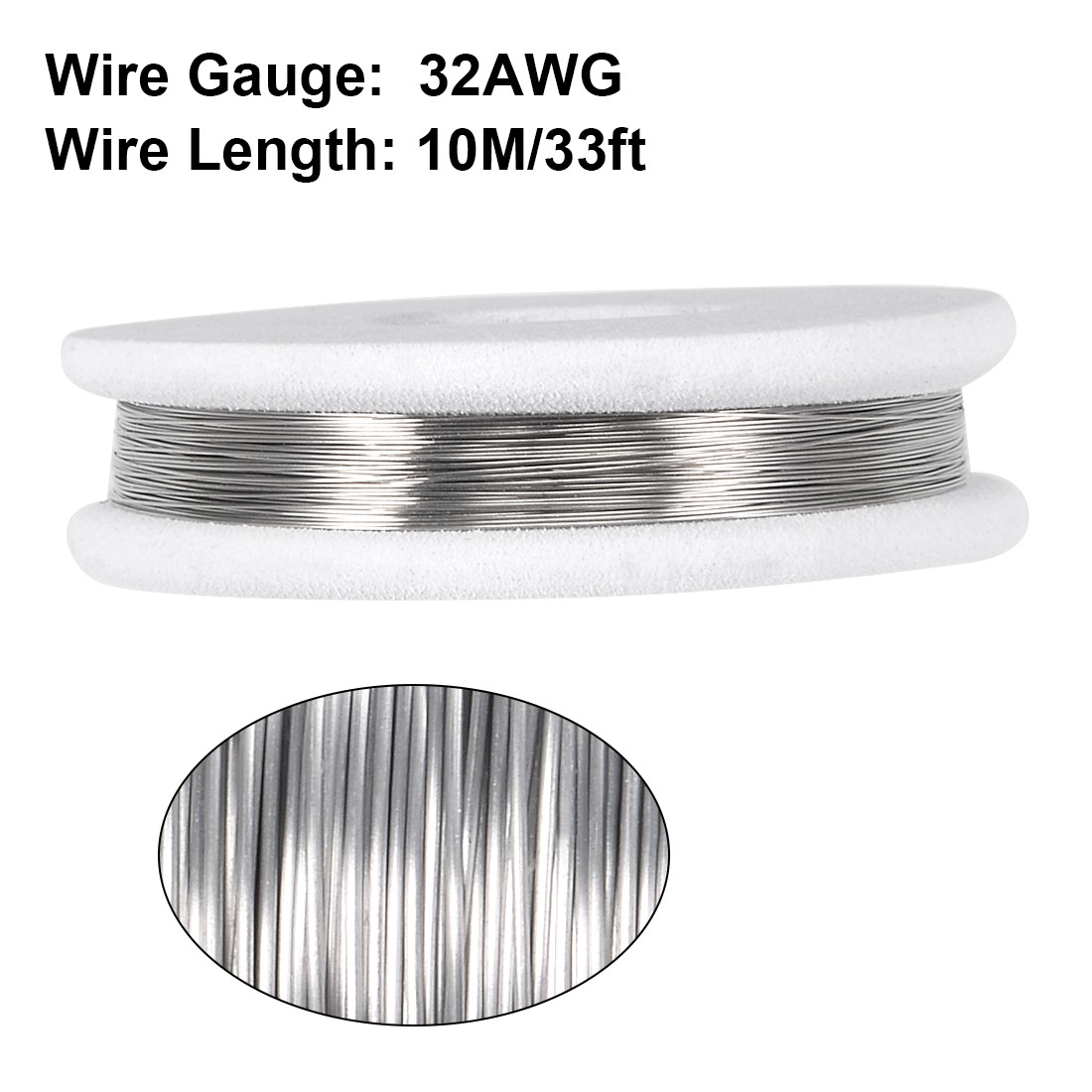 0.2mm 32AWG Heating Resistor Wire Nichrome for Heating Elements 33ft